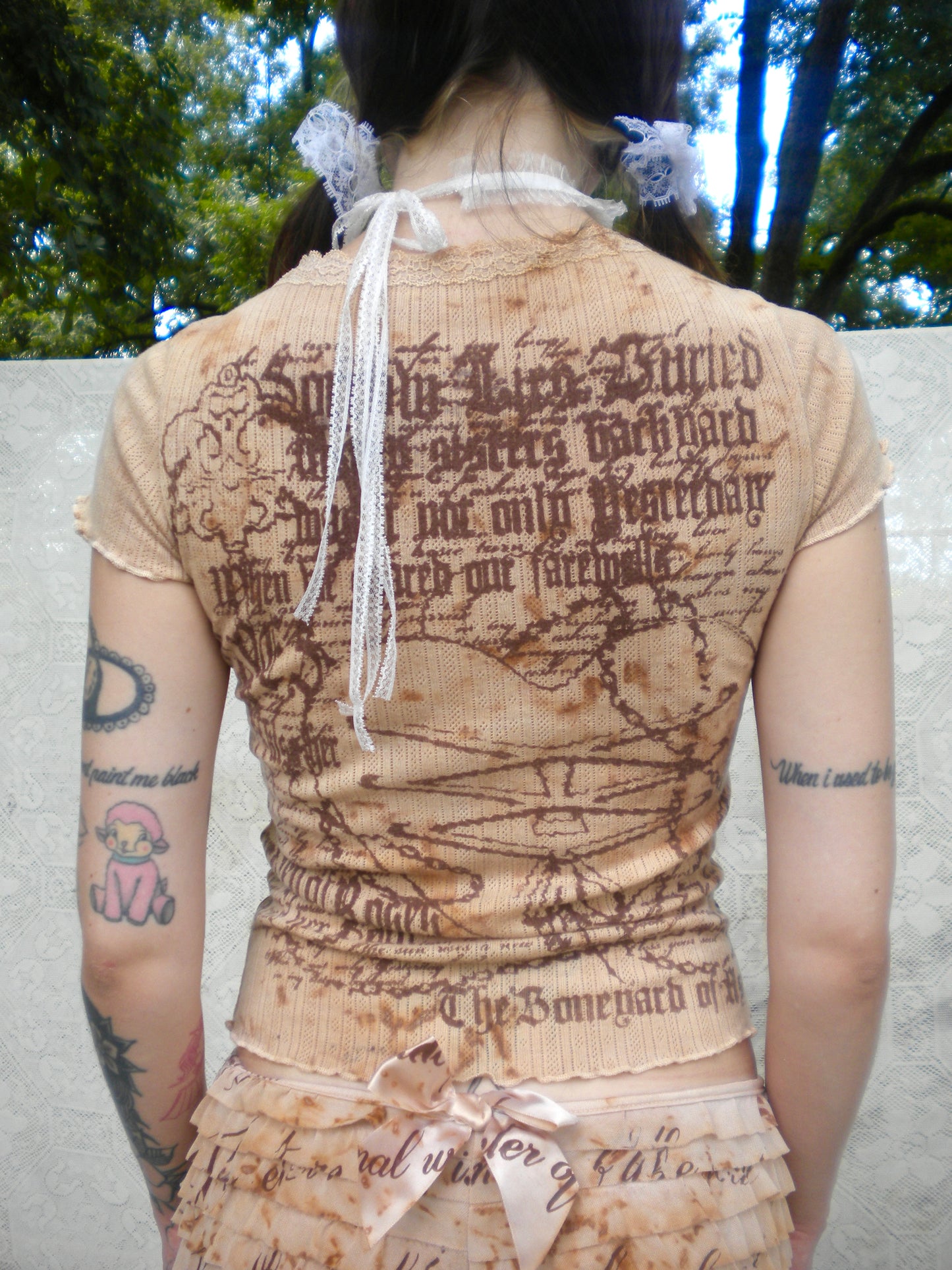 Rust Dye Boneyard Ashes Short Sleeve Top