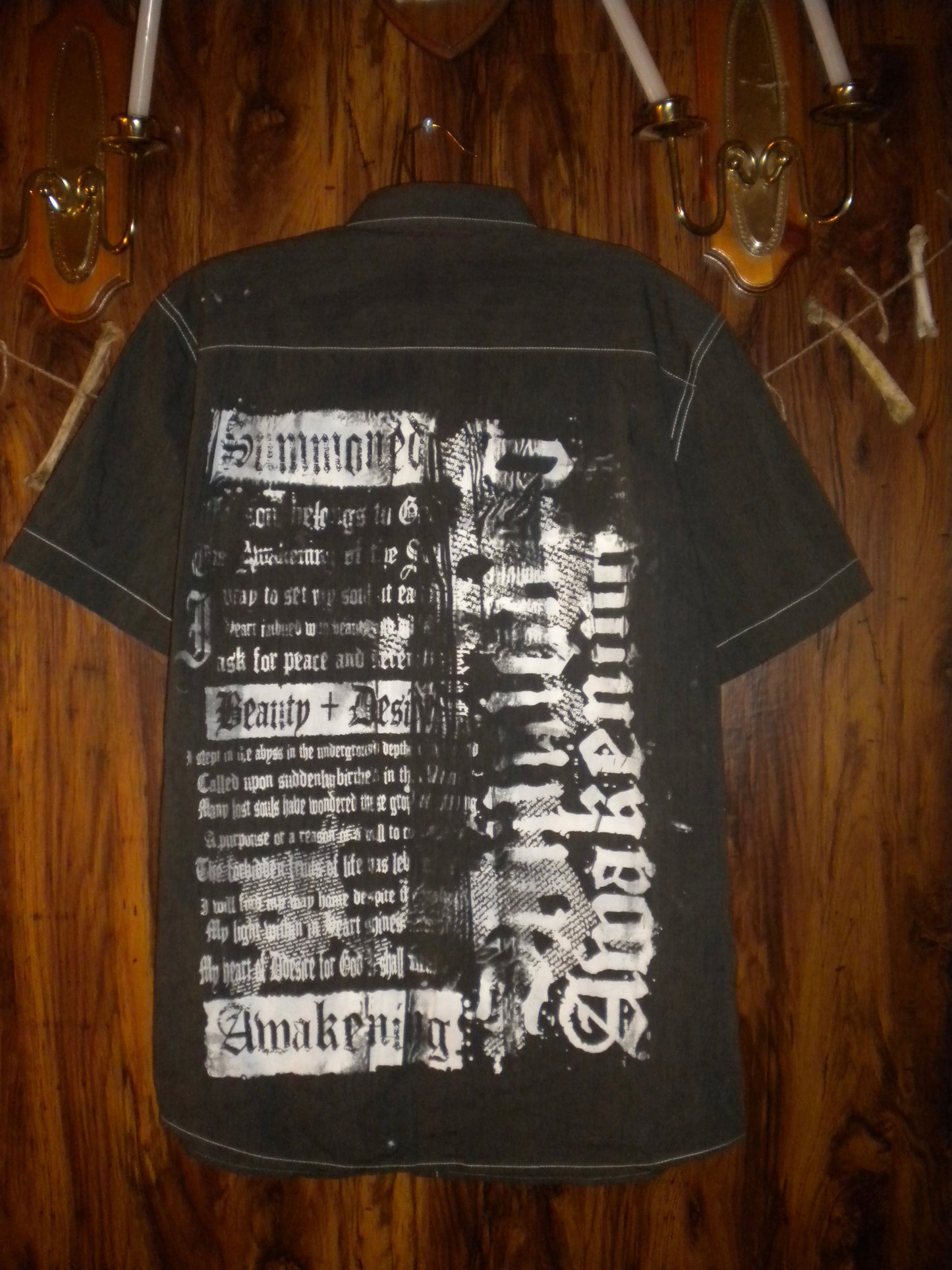 Summoned Awakening Dark Grey Button Up Large