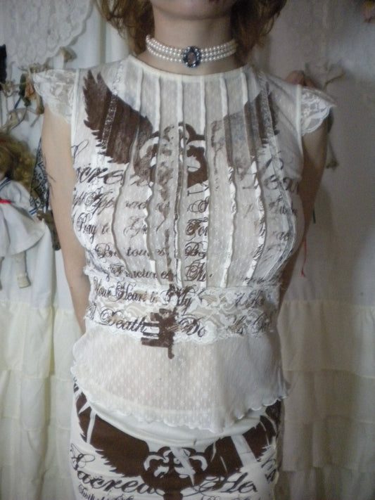 Sacred Heart Lace Blouse