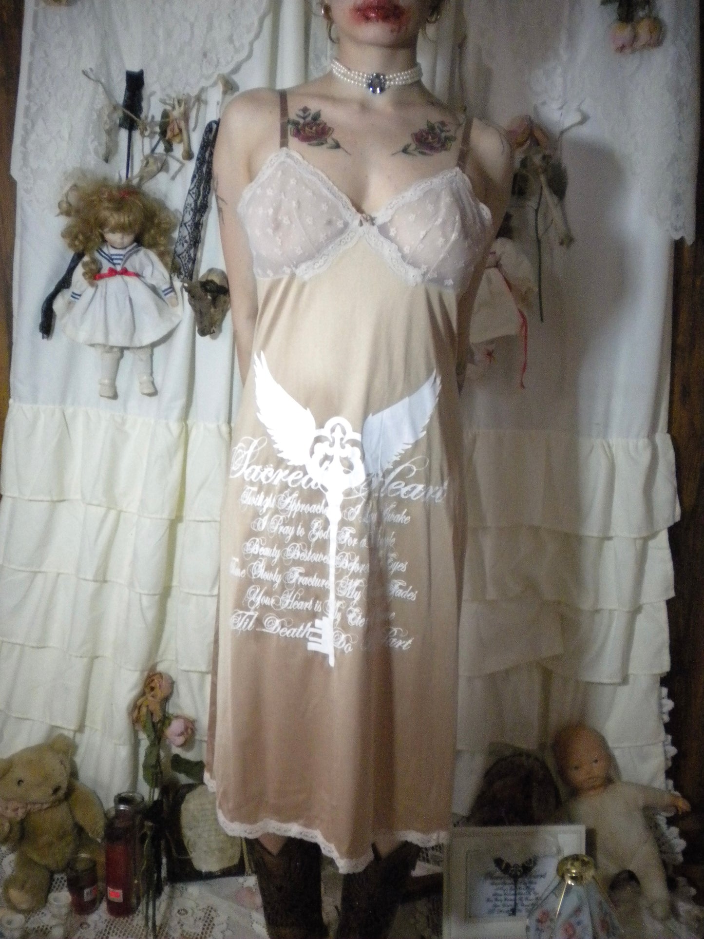 Sacred Heart Light Brown Slip