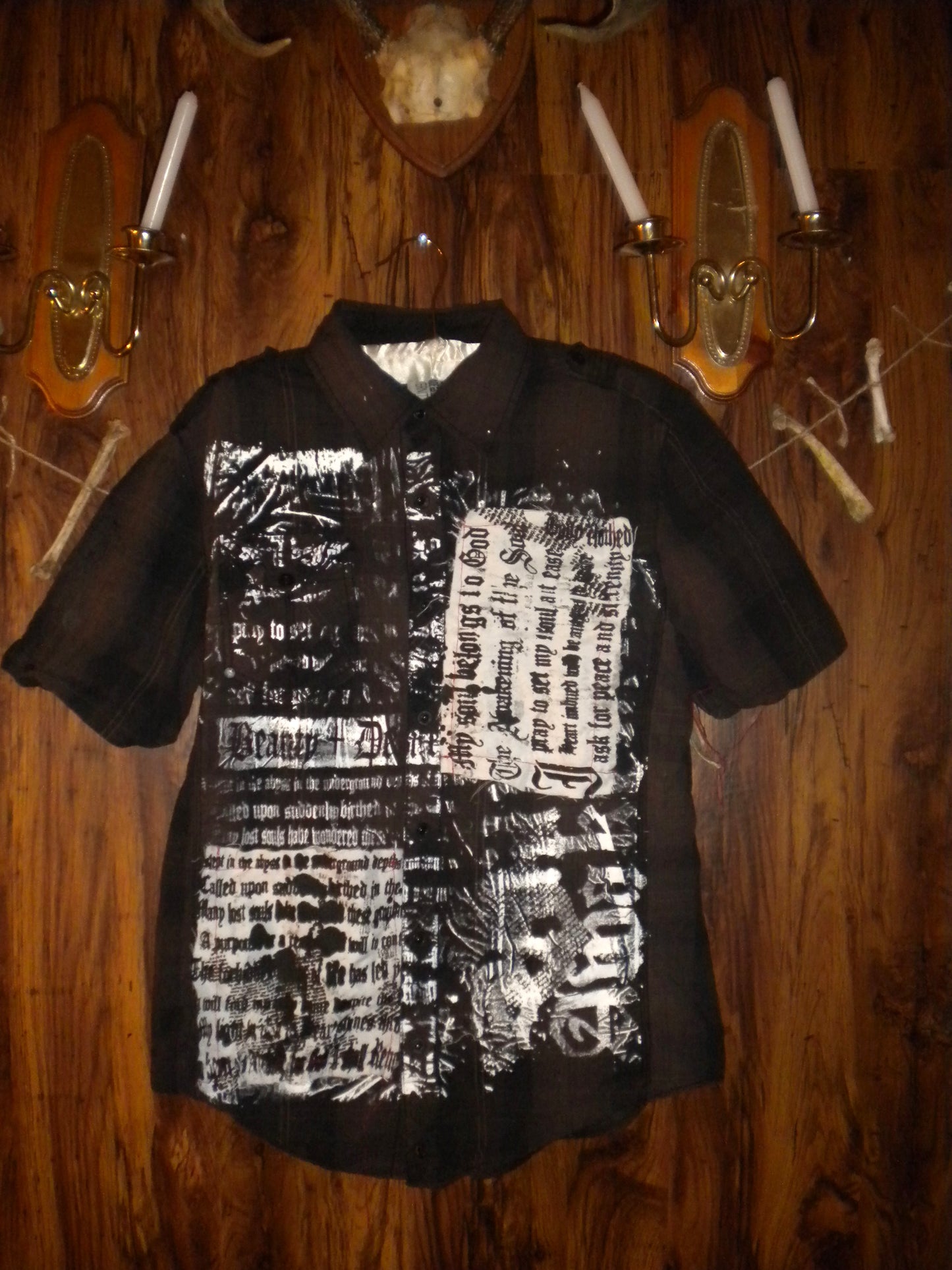 Summoned Awakening Brown Short Sleeve Flannel Medium