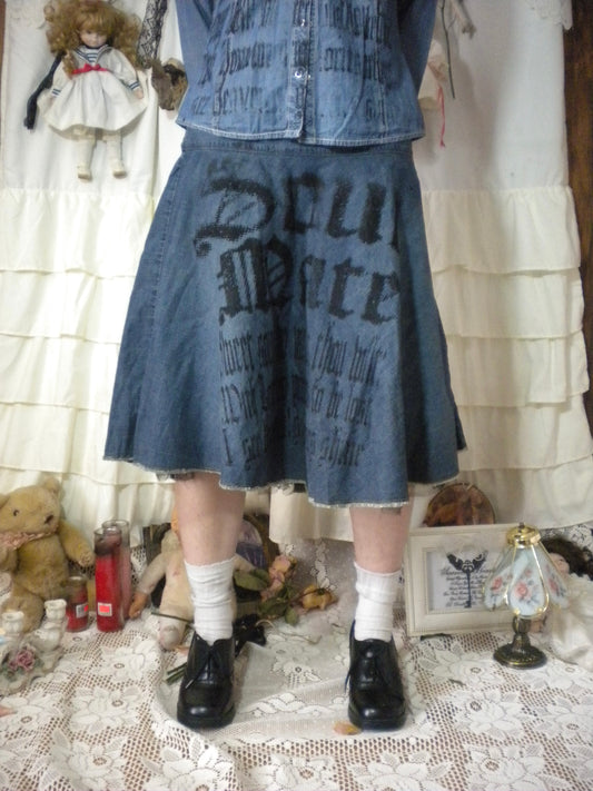 Soulmate Flare Denim Skirt Size 30