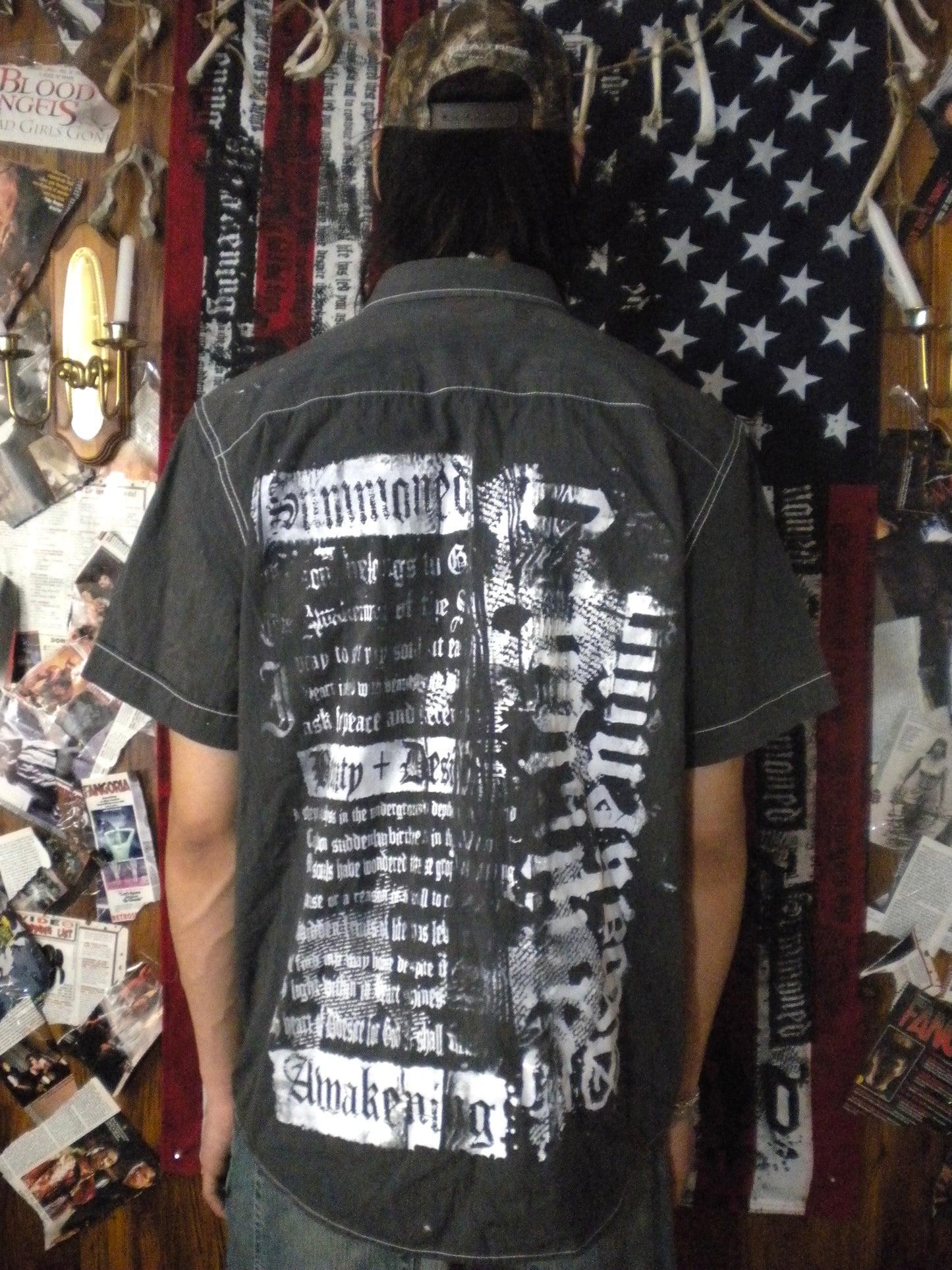 Summoned Awakening Dark Grey Button Up Large