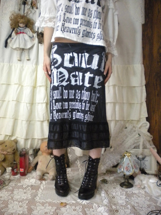 Soulmate Black Lace Trim Skirt