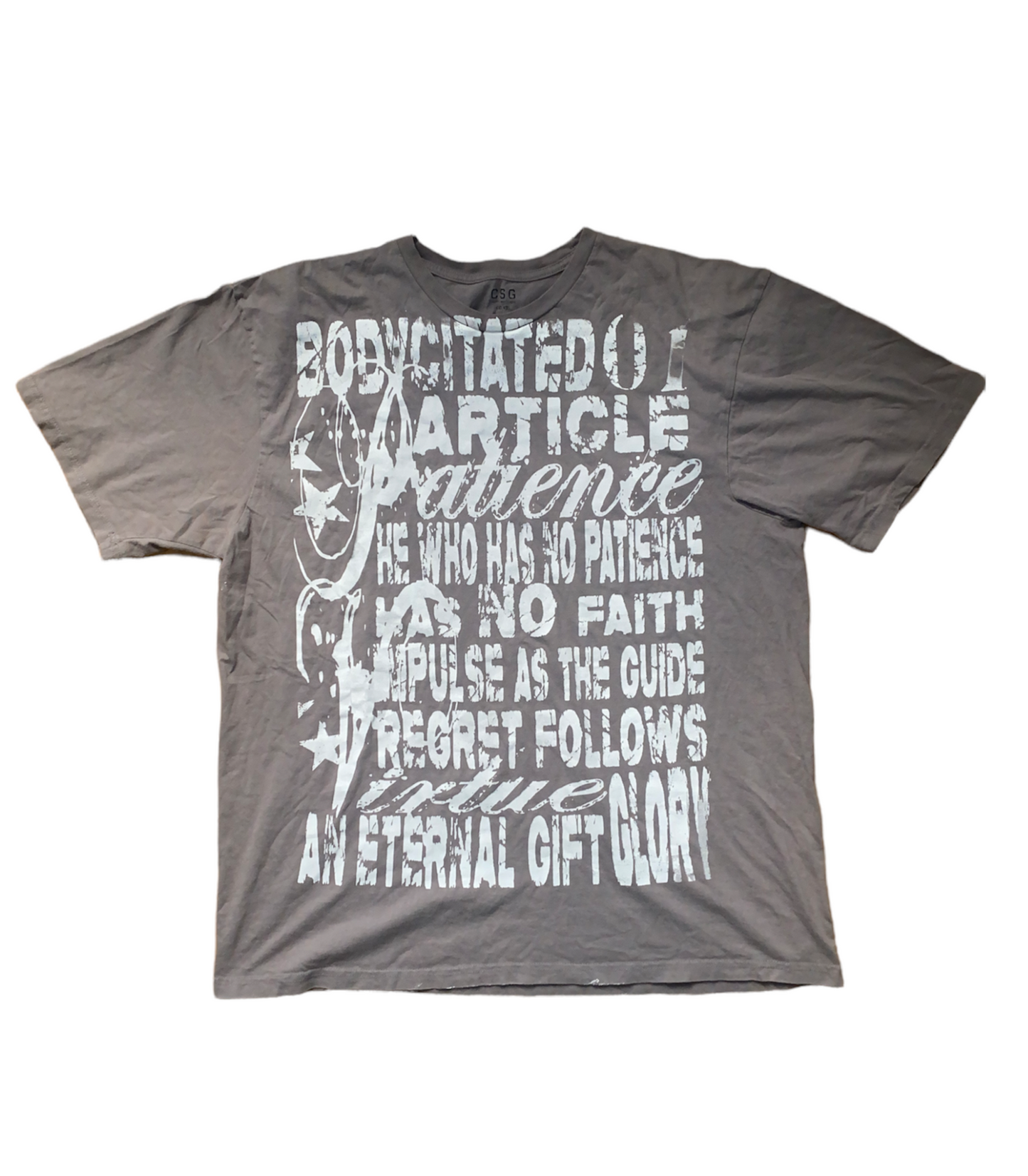 No Patience Grey Mauve Tee