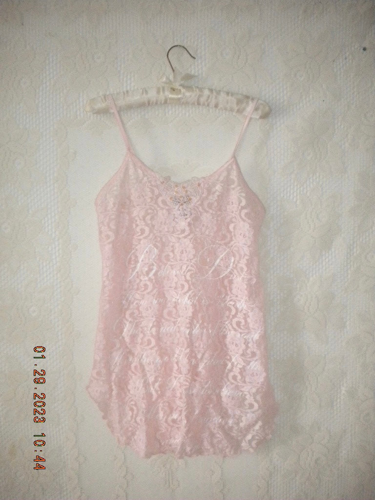 Beloved Dust Pink Lace Tank