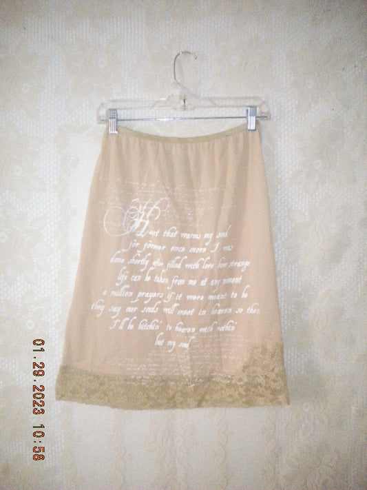 Keeper of the Soul Nude Slip Lace Skirt