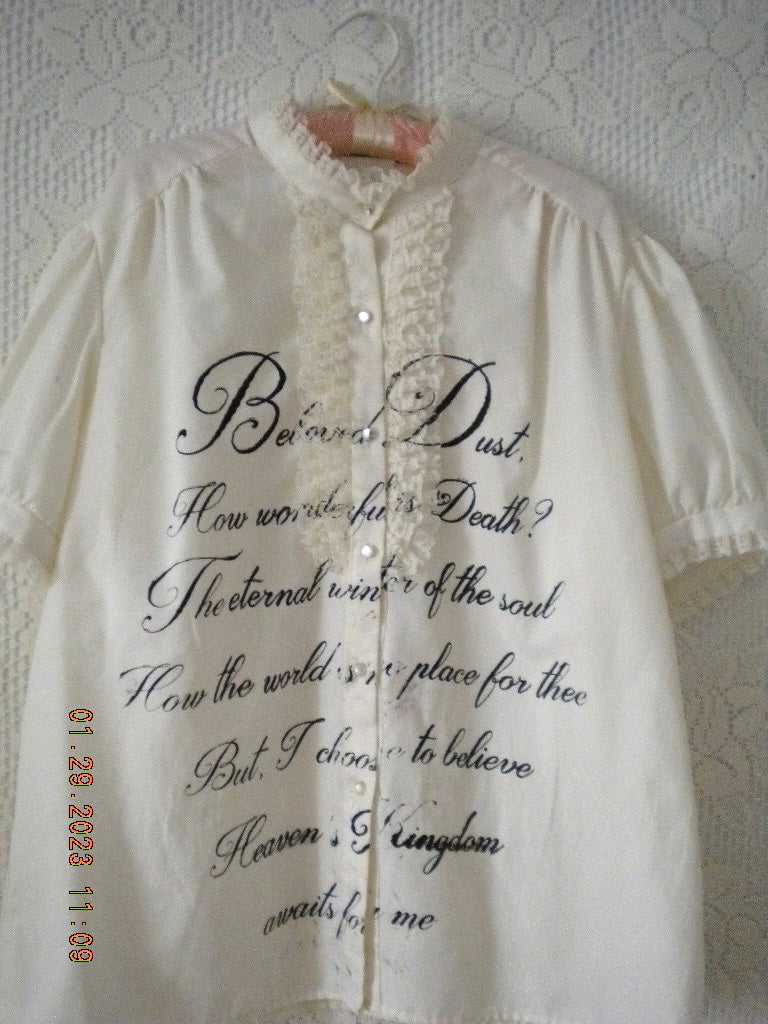 Beloved Dust Creme Ruffle Blouse