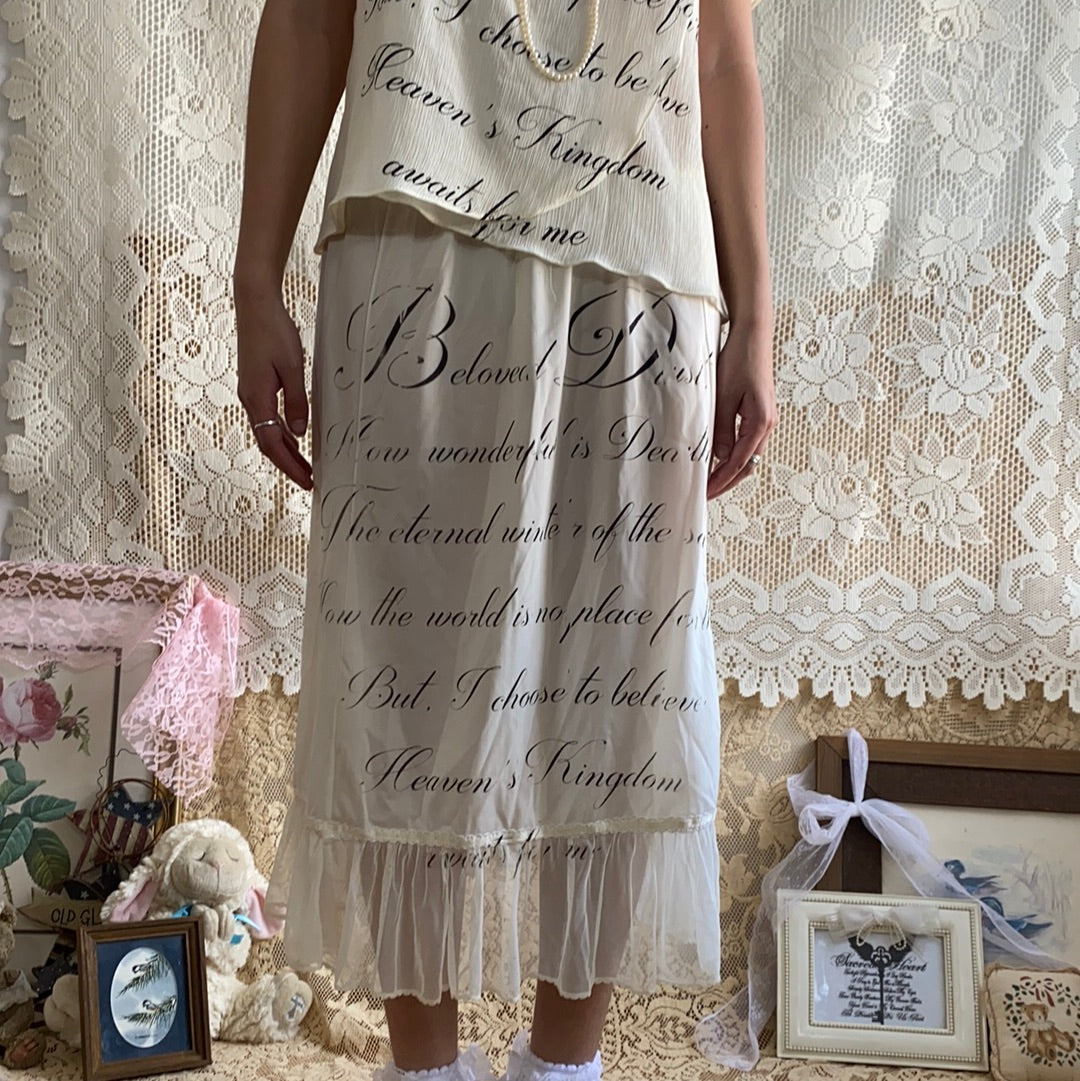 Beloved Dust White Slip Skirt