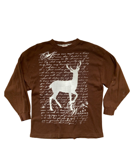 Road Warrior Brown LS Waffle Top