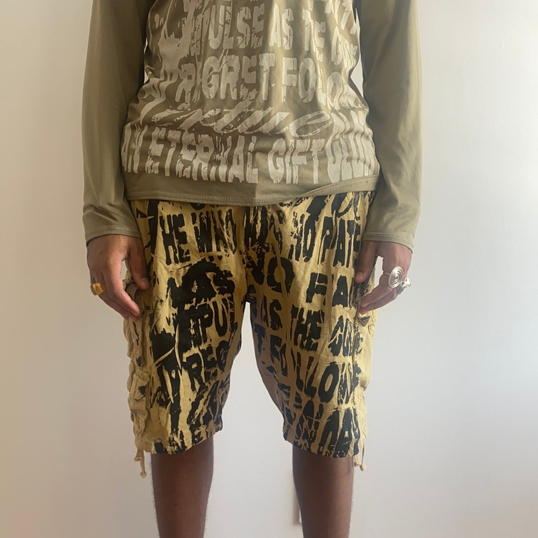 No Patience Mustard Cargo Shorts