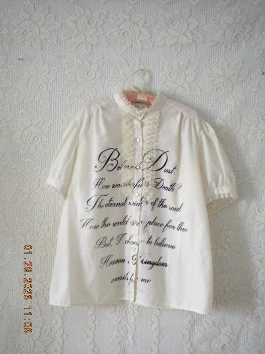 Beloved Dust Creme Ruffle Blouse